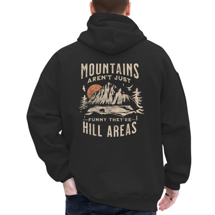 Mountains Aren't They'Re Hill Areas Dad Joke Word Pun Men's Hoodie Back Print