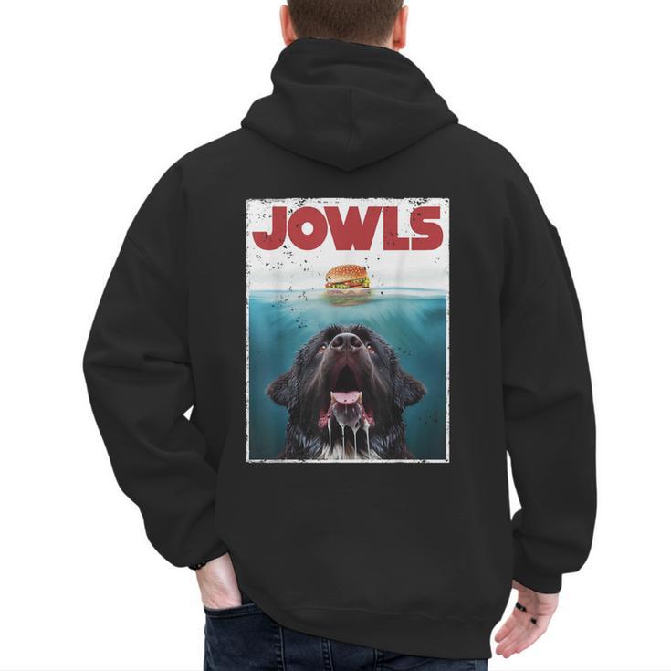 Newfoundland Dog Newfie Lab Jowls Burger Dog Mom Dad Men's Hoodie Back Print