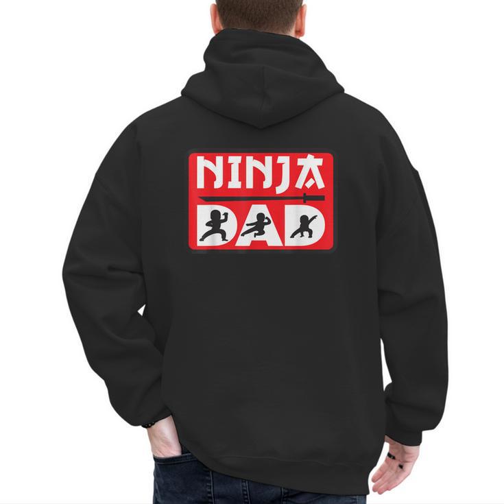 Ninja Dad Matching Family Ninja Warrior Men's Hoodie Back Print
