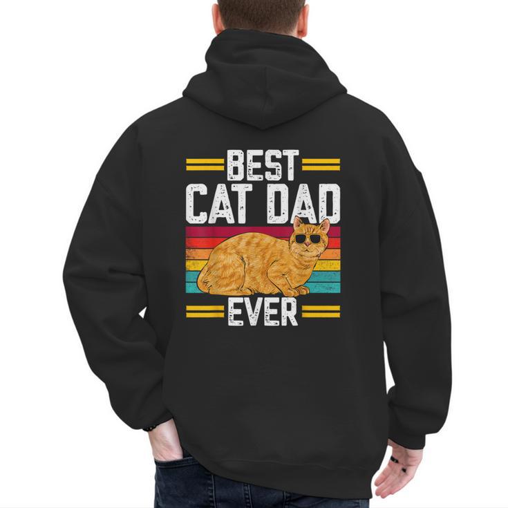Orange Cat Best Cat Dad Ever Orange Tabby Cat Men's Hoodie Back Print