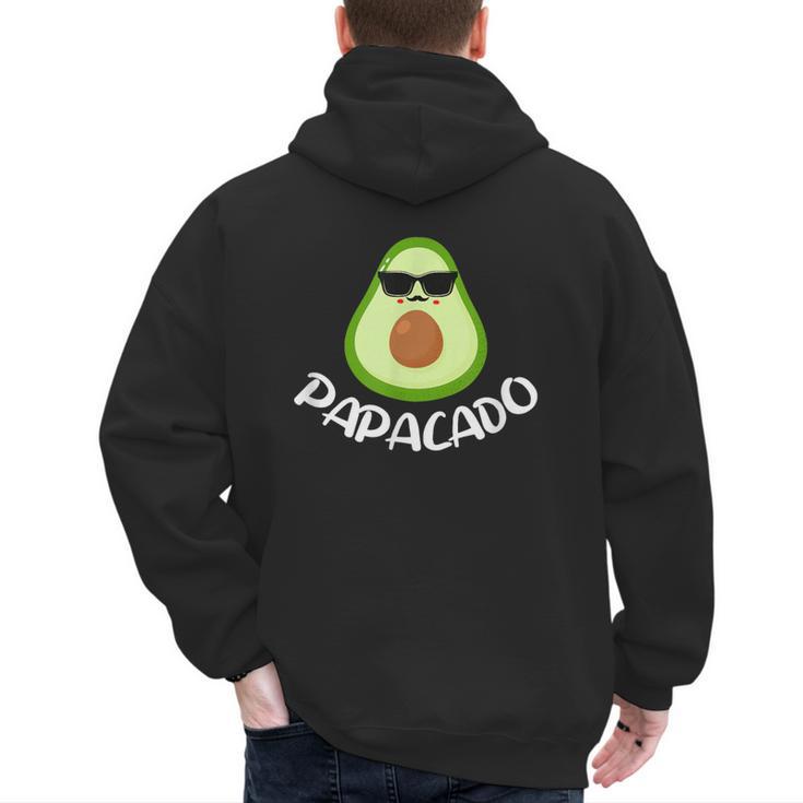 Papacado Avocado Dad Daddy Father's Day Men's Hoodie Back Print