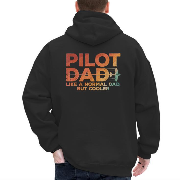Pilot Dad Art For Men Father Aviation Airplane Pilot Men's Hoodie Back Print