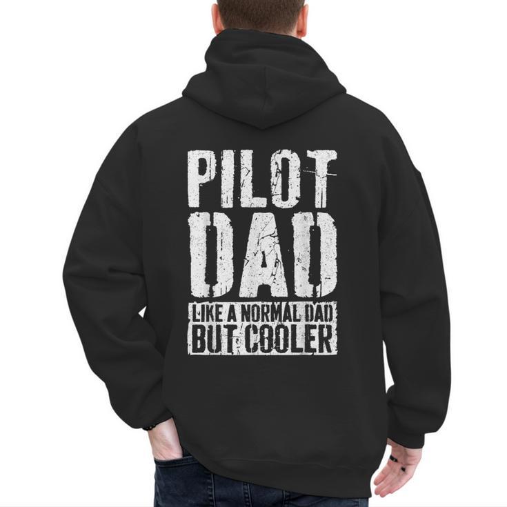 Pilot Dad Shirt Men Fathers Day Aviation Pilot Men's Hoodie Back Print