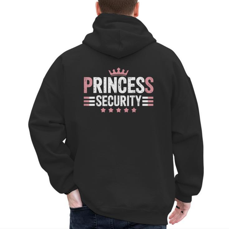 Princess Security Boys Big Brother Vintage Birthday Dad Mom Men's Hoodie Back Print