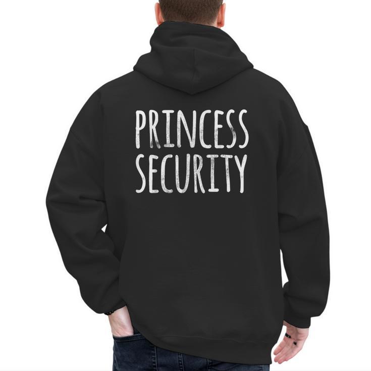 Princess Security Halloween Costume Dad Men Matching Easy Small Men's Hoodie Back Print