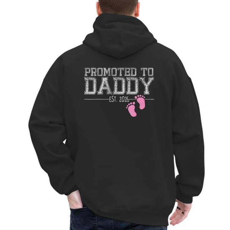 Promoted To Daddy Est 2026 Shirt New Daddy New Dad Men's Hoodie Back Print