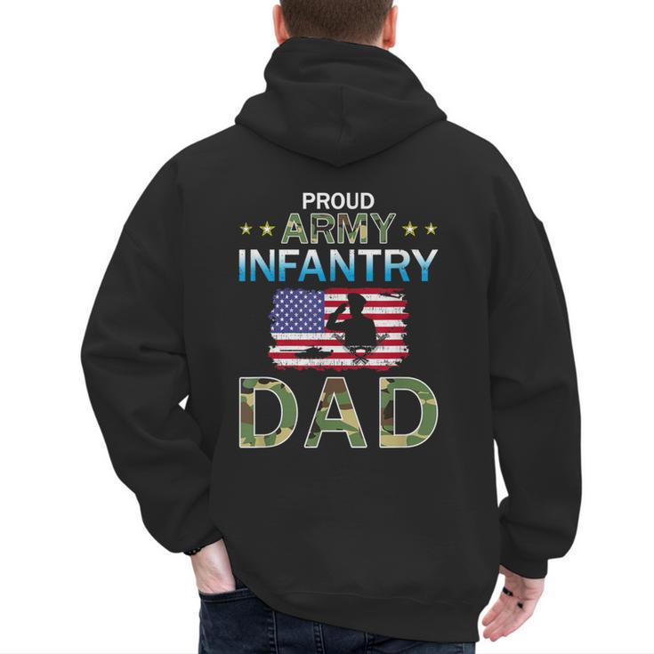 Proud Army Dad-Army Infantry Dad Camouflage Graphics Army Men's Hoodie Back Print