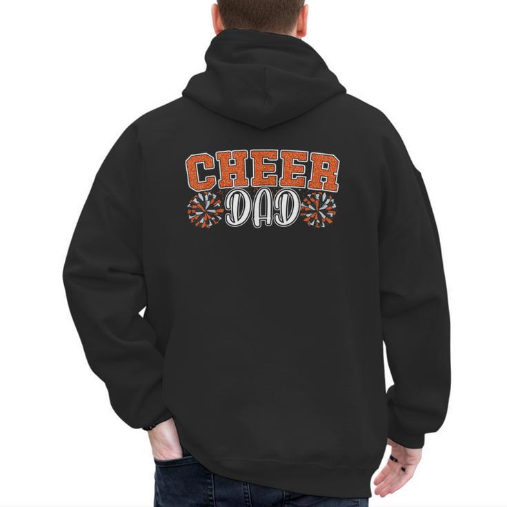 Proud Cheer Dad My Favorite Cheerleader Calls Me Dad Orange Men's Hoodie Back Print
