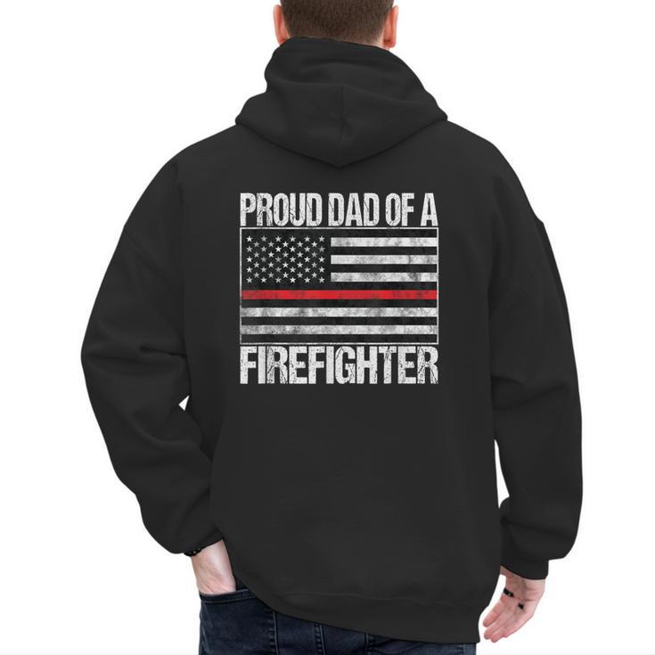 Proud Dad Of a Firefighter Fireman Parent Men's Hoodie Back Print