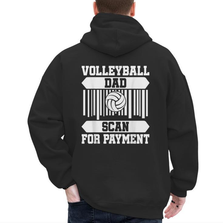 Proud Volleyball Dad Father's Day Men's Hoodie Back Print