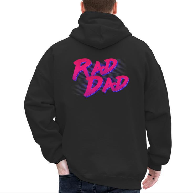 Rad Dad Retro Men's Hoodie Back Print