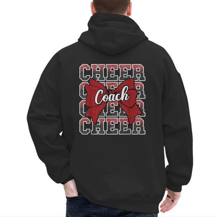 Red Sport Loud Proud Cheer Coach Dad Father's Day Men's Hoodie Back Print