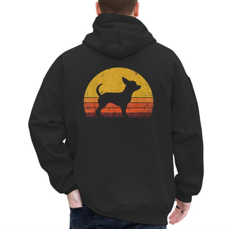 Retro Chihuahua Men Women Dog Mom Dad Chihuahua Men's Hoodie Back Print