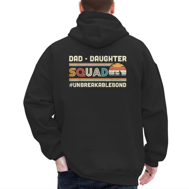 Retro Dad Daughter Squad Unbreakable Bond Father Daughter Men's Hoodie Back Print