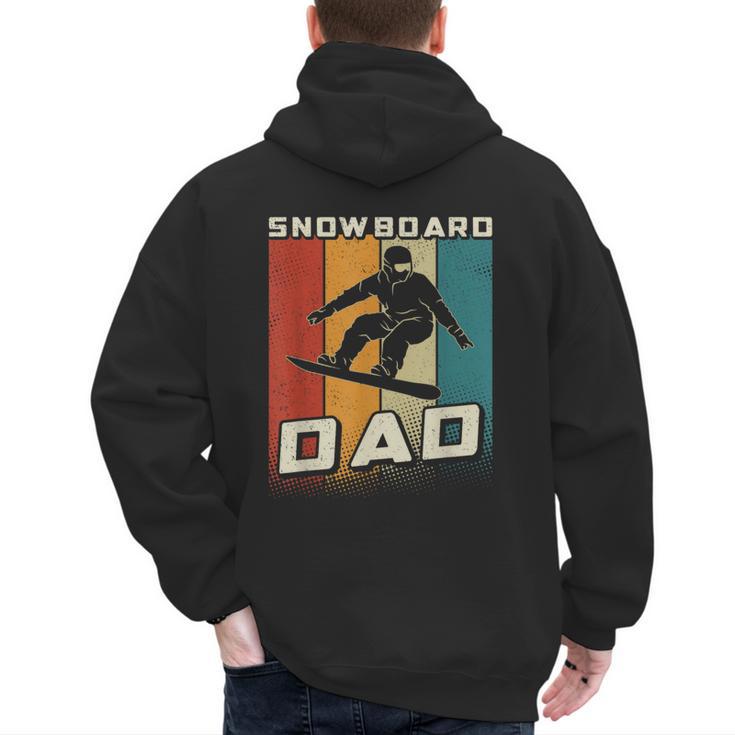 Retro Snowboard Dad Snowboarding Father Snowboarder Dad Men's Hoodie Back Print