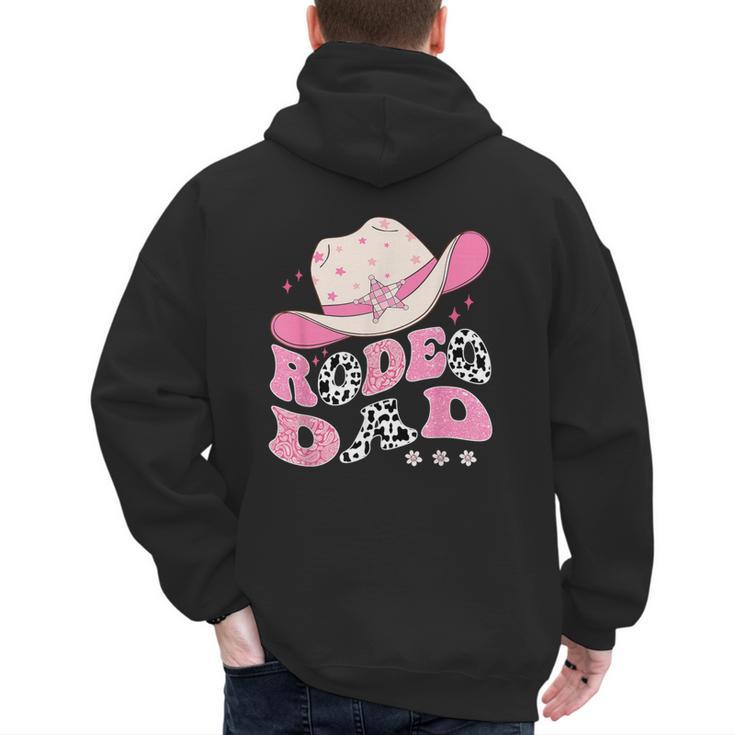 Rodeo Dad Pink Cowgirl 1St Birthday Family Matching Men's Hoodie Back Print