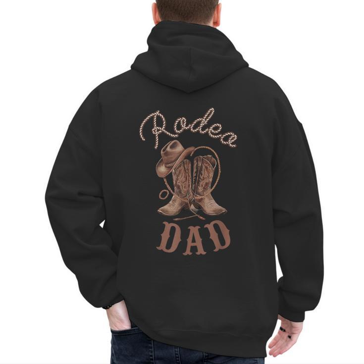 Rodeo Dad Western Cowboy Birthday Boy Family Matching Party Men's Hoodie Back Print