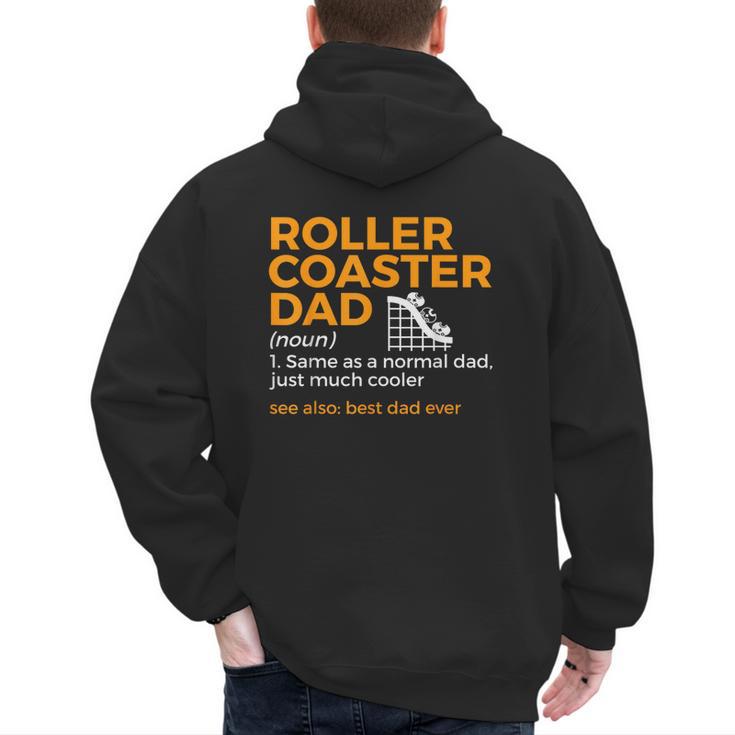 Roller Coaster Dad Definition Best Dad Ever Men's Hoodie Back Print