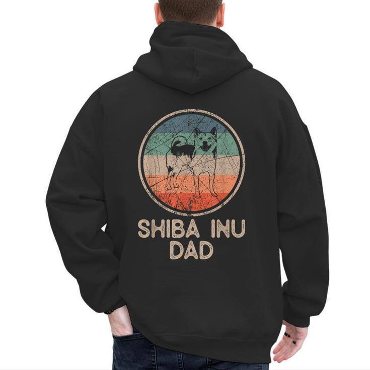 Shiba Inu Dog Vintage Shiba Inu Dad Men Women Men's Hoodie Back Print