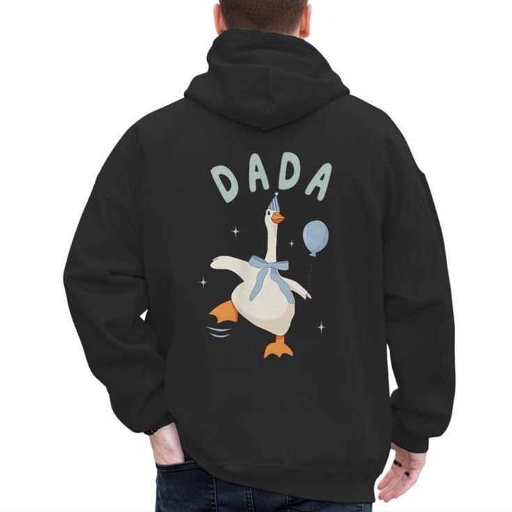 Silly Dada Silly Goose Mom Birthday Family Matching Party Men's Hoodie Back Print
