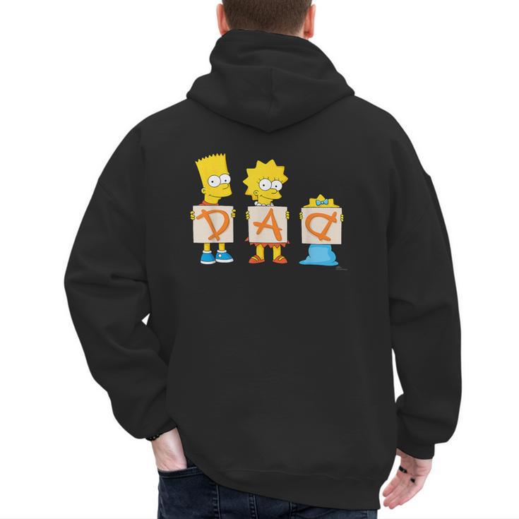 The Simpsons Father's Day Bart Lisa Maggie Dad Birthday Men's Hoodie Back Print