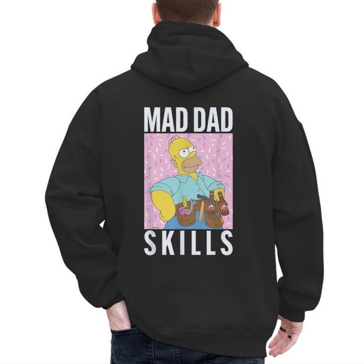 The Simpsons Father's Day Mad Dad Skills Homer Poster Men's Hoodie Back Print