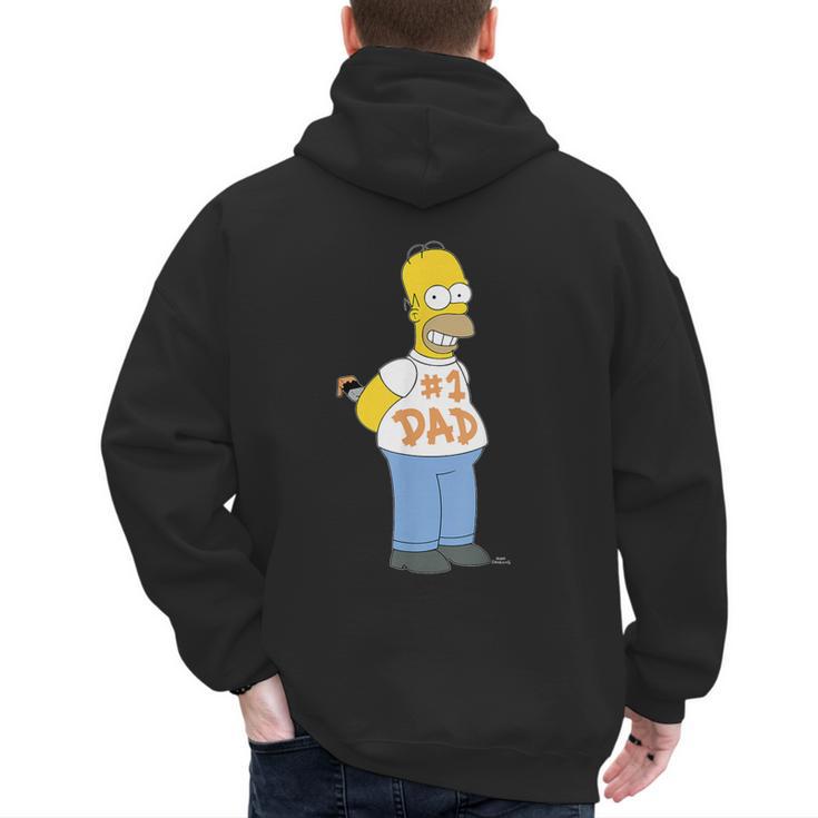 The Simpsons Homer Number 1 Dad Father's Day V2 Men's Hoodie Back Print