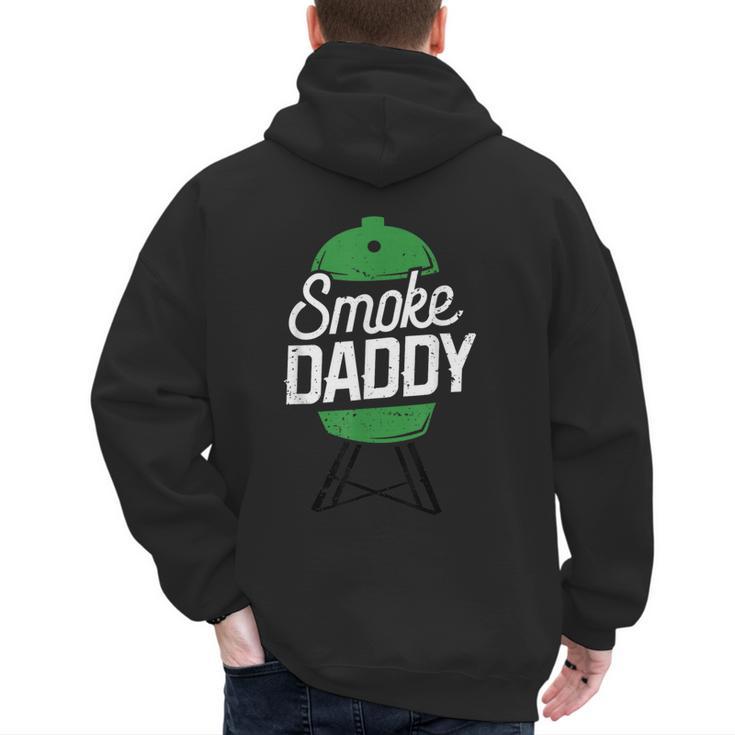 Smoke Daddy Green Egg Pitmaster Dad Tshirt BBQ Grill Men's Hoodie Back Print