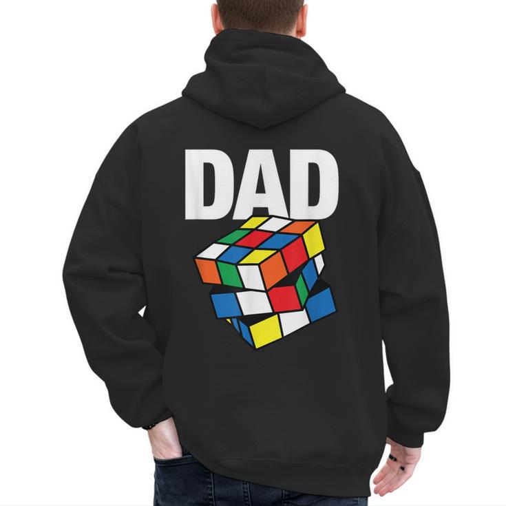 Speed Cubing Dad Puzzle Cuber Cube Kids Men's Hoodie Back Print Speed Cubing Dad Puzzle Cuber Cube Kids Men's Hoodie Back Print