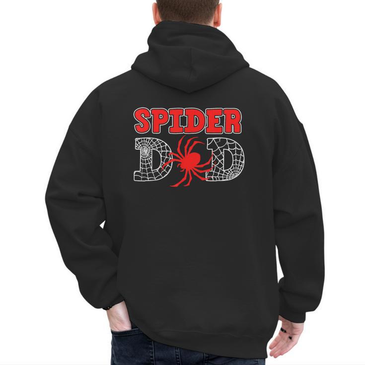 Spider Dad Spidey Birthday Family Matching Kid Daddy Spiders Men's Hoodie Back Print