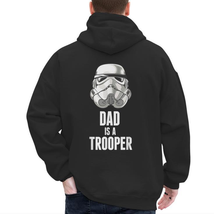 Star Wars Father's Day Stormtrooper Dad Is A Trooper Vintage Men's Hoodie Back Print