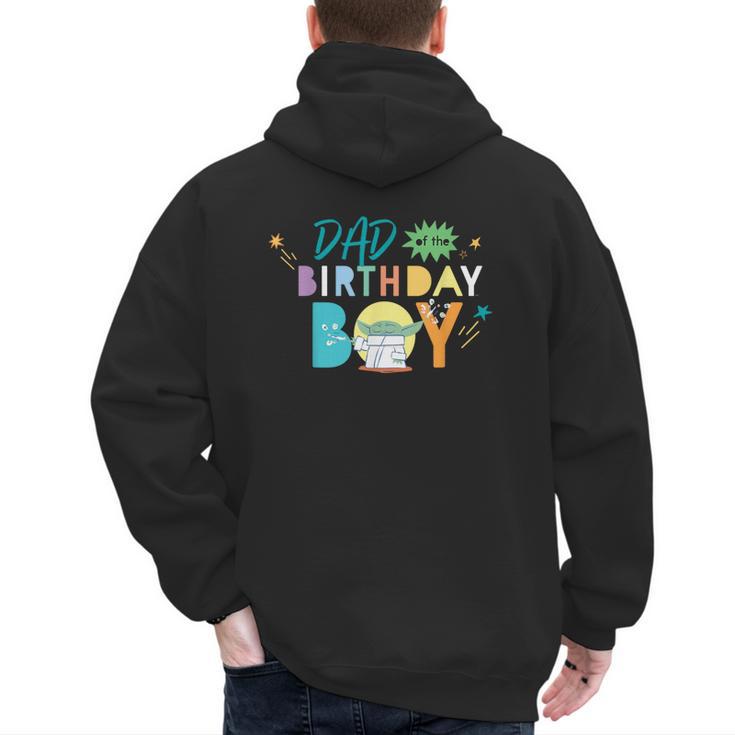 Star Wars Grogu Mandalorian Toon Dad Of The Birthday Boy Men's Hoodie Back Print