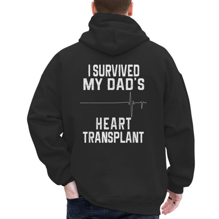 I Survived My Dad's Heart Transplant Men's Hoodie Back Print