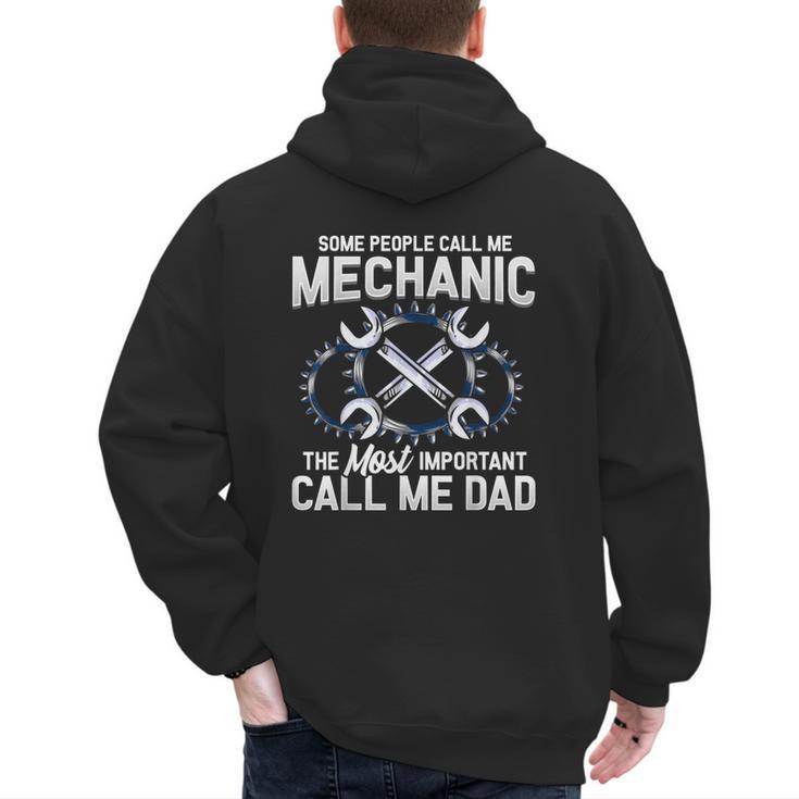 Tee Styley Mechanic Dad Novelty Small Men's Hoodie Back Print
