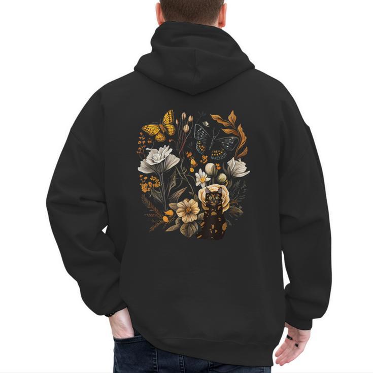 Tortie Cat Owner Flowers Tortie Cat Mom Tortie Cat Dad Men's Hoodie Back Print
