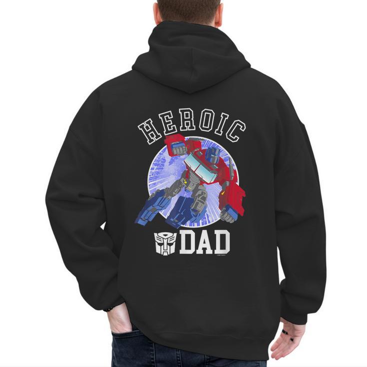 Transformers Father's Day Optimus Prime Heroic Dad Vintage Men's Hoodie Back Print