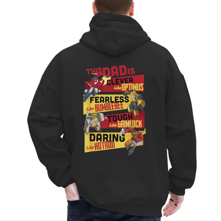 Transformers Father's Day Vintage Autobots Line Up Dad Is Men's Hoodie Back Print