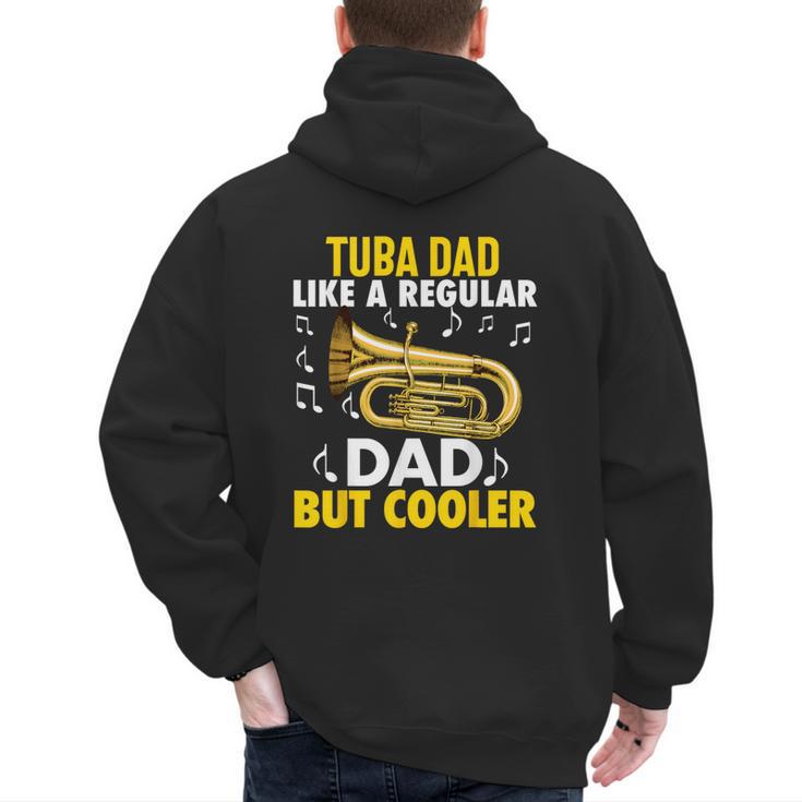 Tuba Player Men Dad Grandpa Marching Band Brass Tubist Men's Hoodie Back Print