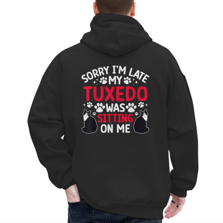 Tuxedo Cat Owner Tuxedo Cat Dad Tuxedo Cat Mom Men's Hoodie Back Print