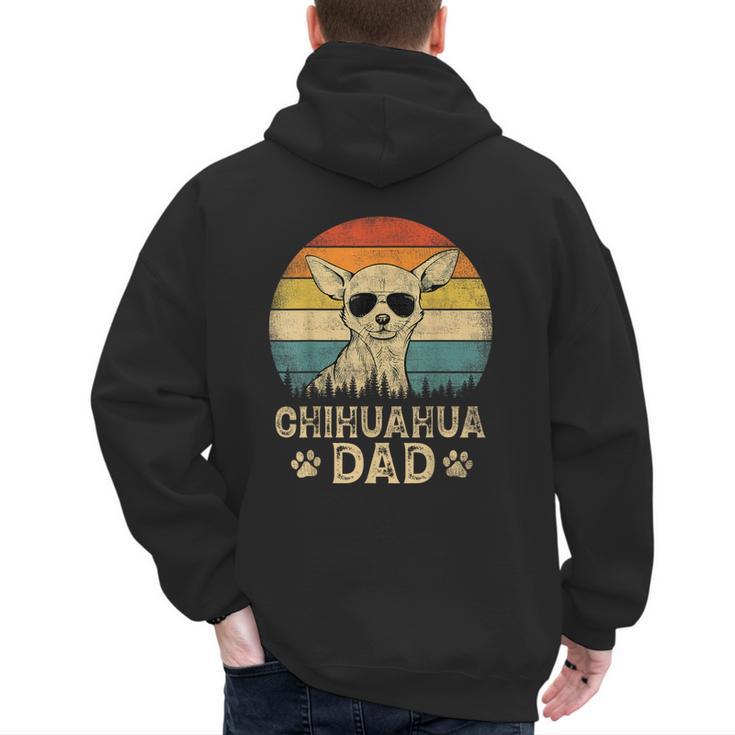 Vintage Chihuahua Dad Dog Lovers Father's Day Tee Men's Hoodie Back Print