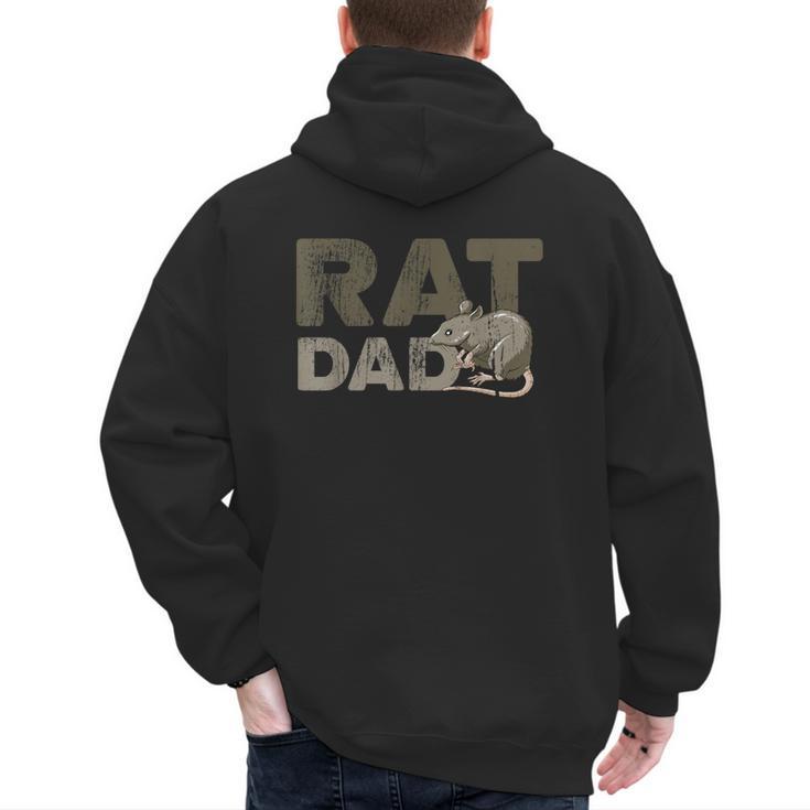 Vintage Distressed Rat Dad Men's Hoodie Back Print
