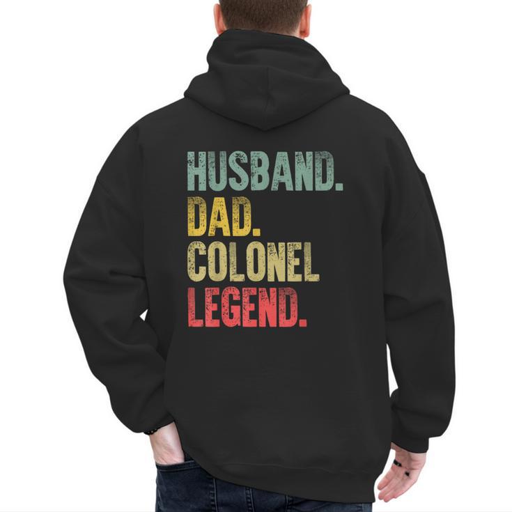 Vintage  Husband Dad Colonel Legend Retro T-Shirt Men's Hoodie Back Print