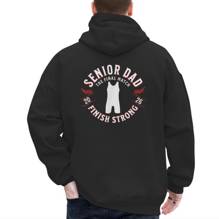 Wrestling Senior Dad The Final Match 2026 Men's Hoodie Back Print