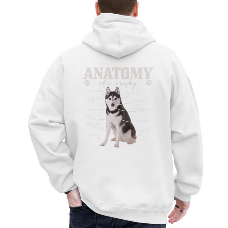 Anatomy Of A Siberian Husky Cute Dog Husky Mom Dad Men's Hoodie Back Print