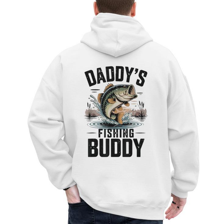 Boy Daddy Fishing Buddy Matching Fishing Bass Fishing Men's Hoodie Back Print