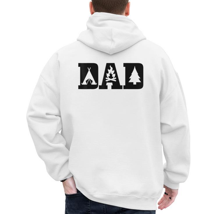 Camping Dad Father's Day Outdoor Bushcraft Camper Men's Hoodie Back Print