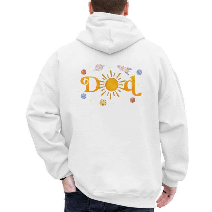 Dad Of The Birthday First Trip Around The Sun Bday Boy Men's Hoodie Back Print
