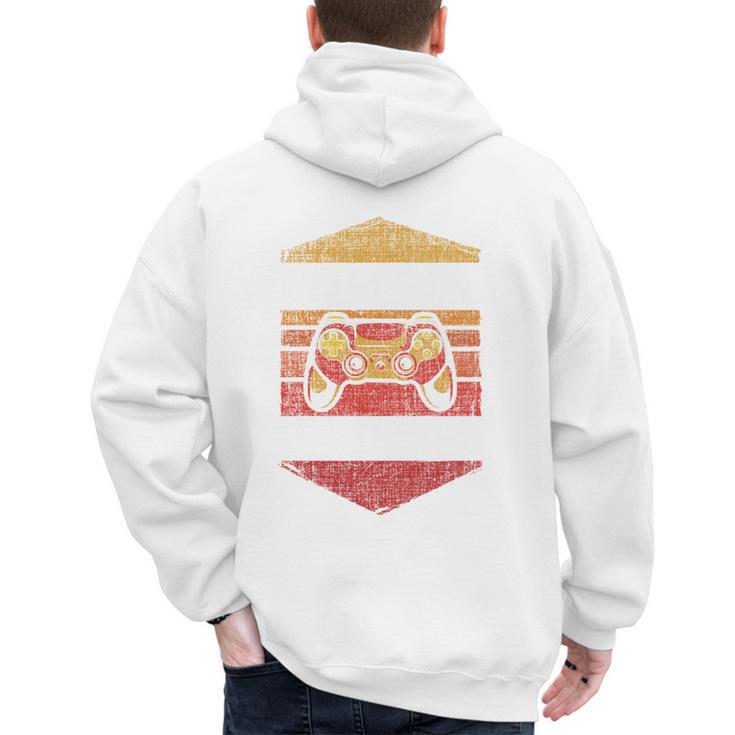 Dad Level Unlocked Gaming Gamer Father Video Games Men's Hoodie Back Print