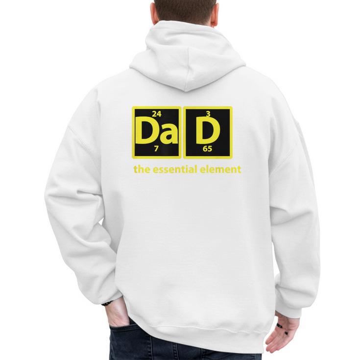 Dad Periodic Table Of Elements Men's Hoodie Back Print