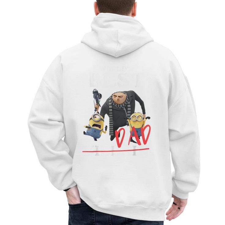 Despicable Me Minions Father's Day World's Best Dad Villain Men's Hoodie Back Print
